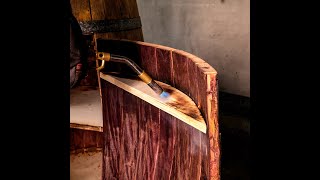 Turn a Wine Barrel into an Awesome Mini Bar CanIComeWithYou [upl. by Nirda]