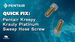 Pentair Kreepy Krauly Platinum Sweep Hose Adjustment Screw  Quick Fix [upl. by Yrred428]