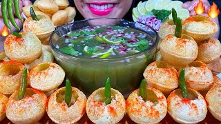 ASMR SPICY PANI PURI  SPICY GREEN WATER MUKBANG MASSIVE Eating Sounds [upl. by Euf]