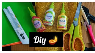 DIY  Easy Cardboard Diya 🪔• Diya holder • wall decor • Diwali decoration diwalidiyamaking youtube [upl. by Aihsotal]