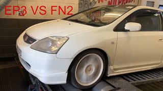 Honda Civic EP3 vs FN2 Type R Who wins [upl. by Anitsuj]