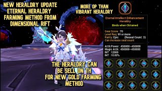 New Farming Gold Method Eternal Heraldry  How To Farm New Heraldry Update November 2023 [upl. by Pelagi]