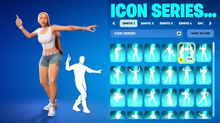 ALL FORTNITE ICON SERIES DANCES amp EMOTES [upl. by Imehon]