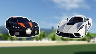 Hennessey Venom F5 vs Bugatti Chiron Super Sport Driving Empire [upl. by Ynohtnaed]