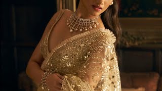 Seema Gujral golden engagement lehenga engagement partywear seemagujral lehengacholi [upl. by Rorke]