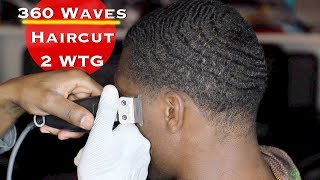 360 Waves Haircut 2 WTG  Taper on Sides amp Back [upl. by Avlis]