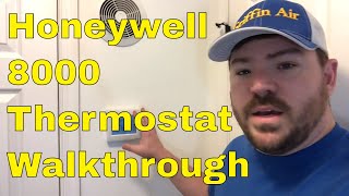 Honeywell 8000 WiFi thermostat setup and review  installation Tips on the settings [upl. by Adallard]