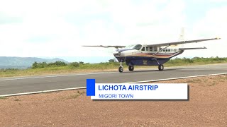 Small AIRCRAFT Landing At Upgraded LICHOTA Airstrip in Migori Town [upl. by Hewie]