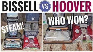 Hoover Power Scrub vs Bissell HydroSteam  Who Wins Best Carpet Cleaner [upl. by Elaval]