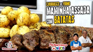 Como Fazer Churrasco de Forno  Maminha Assada com Batatas  Tv Churrasco [upl. by Hays]