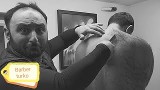 Hairry Back Dry Shave With cut throat razor from BARBER TURKO [upl. by Mikkel]