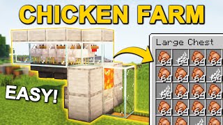 EASY Automatic Chicken Farm in Minecraft 121 Tutorial [upl. by Rana]