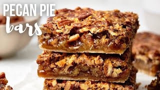 Pecan Pie Bars l The Recipe Rebel [upl. by Ybbob39]