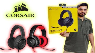 CORSAIR HS35 GAMING Headset Sound or Mic Review  Unboxing [upl. by Kcirred]