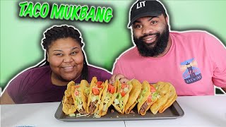 GIANT JUMBO TACOS ground beef tacos chicken tacos mukbang food [upl. by Silecara278]