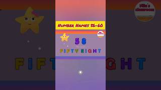 Super Fun Number Names 5660 for Kids shorts numbernames nilusclassroom [upl. by Dee]