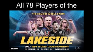 All 78 WDF World Championship Players 2023 [upl. by Horgan]