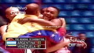 Venezuela derrota a la Argentina  Premundial de basquetbol 1997 [upl. by Carmella]