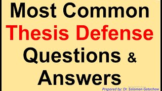 Thesis Defense Questions and Answers thesis defense questions dissertation defence [upl. by Benyamin]