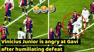 Vinicius Junior is angry at Gavi after humiliating defeat in Real Madrid Vs Barcelona 04 [upl. by Yrehcaz]