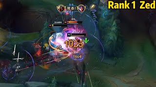 Rank 1 Zed Buffed Zed is BREAKING Chinese Super Server [upl. by Currie321]