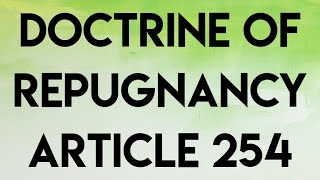 Doctrine of repugnancy constitutional lawArticle254Constitutionarticle 245article 246 [upl. by Shani]