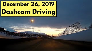 Dashcam driving in Tromsø Norway December 26 2019 [upl. by Esilehc]