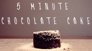 5 Minute Chocolate Cake  Filmed with Nikon D3200 [upl. by Nariko]