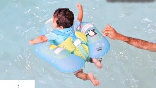 healthy lifestyle activity for babies  learning to swim independently  cute and happy moments [upl. by Zetram]