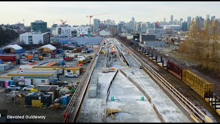 Aerial views of the Broadway Subway Project in Vancouver  ACCIONA [upl. by Nilram477]