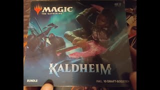 Magic The Gathering Kaldheim Fat Pack Bundle Unboxing [upl. by Garzon]