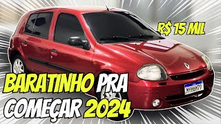 6 CARROS BARATOS USADOS ATÉ 15 MIL REAIS Pra Começar 2024 DE CARRO NOVO [upl. by Ketti]