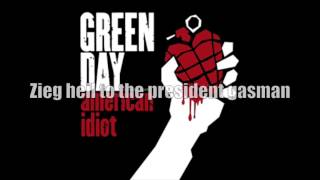 Green Day  Holiday CLEAN LYRICS [upl. by Leary]