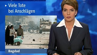 Tagesschau vor 20 Jahren 30092004  Susanne Daubner [upl. by Atinra]