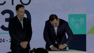 CON EL HORIZONTE HACIA UN DESARROLLO SOSTENIBLE VALDÉS RUBRICÓ EL PACTO 2030 DE LA CIUDAD DE GOYA [upl. by Ielerol]