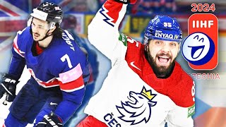 ÄŚESKO  VELKĂ BRITĂNIE  MS v hokeji 2024 đźŹ’ [upl. by Atik]