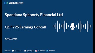 Spandana Sphoorty Financial Ltd Q1 FY202425 Earnings Conference Call [upl. by Caiaphas370]