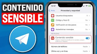 ✅ Cómo VER CONTENIDO SENSIBLE en TELEGRAM desde IPHONE 2024 [upl. by Ocsinarf63]