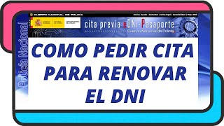 Como pedir cita previa online para renovar el DNI [upl. by Aisaim]