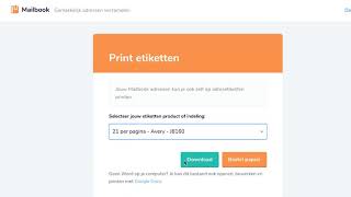 Etiketten maken en printen met Mailbook [upl. by Nnalatsyrc]