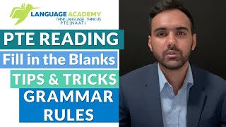 PTE READING Fill in the Blanks Tips Tricks and Strategies  Proven Grammar Rules  Language Academy [upl. by Yelkreb215]