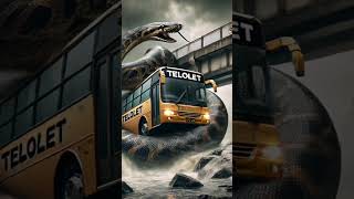 bus telolet vs phyton shorts videoanimasi [upl. by Polish]