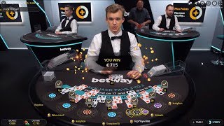 LIVE BLACKJACK 50€ TO 800€  STRAIGHT FLUSH SIDE BET WIN  MUST SEE [upl. by Nivek]