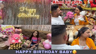 Asmi lai gifts 🎁 ♥️HAPPY BIRTHDAY BABY😘😇love you [upl. by Darian844]