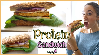 Gesundes Pausenbrot  Mittagessen zum mitnehmen  veganes Sandwich mit viel Protein [upl. by Vinna]