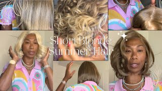 4 short blonde summer units  Swirlista 107 and Bobbi Boss Dinah  The Marilyn Monroe Episode [upl. by Noryahs]