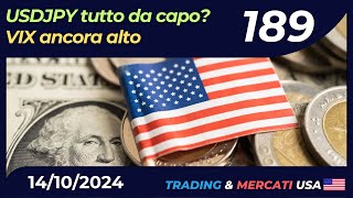 USDJPY sforzi Bank of Japan Inutili VIX ancora alto  Ep 189 Trading amp Mercati USA [upl. by Enar]