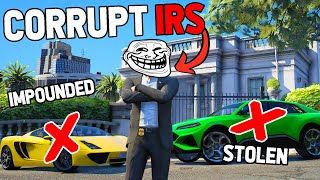 CORRUPT IRS AGENTS STEAL PLAYERS STUFF IN GTA RP [upl. by Romalda400]