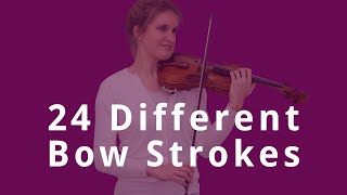 24 Different VIOLIN BOWING Techniques [upl. by Drain]