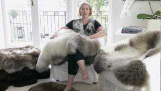 Natural Black New Zealand Sheepskin Rugs from GorgeousCreaturescomau [upl. by Siobhan]